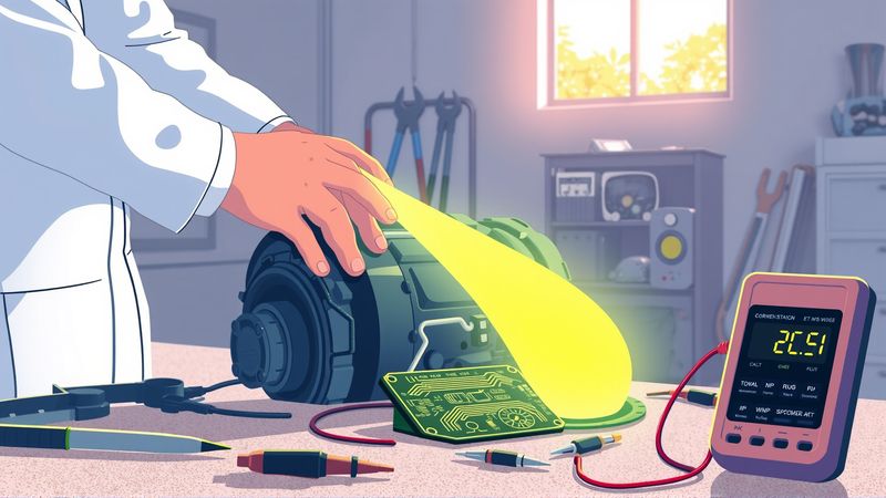 Un técnico reparó con precisión un motor