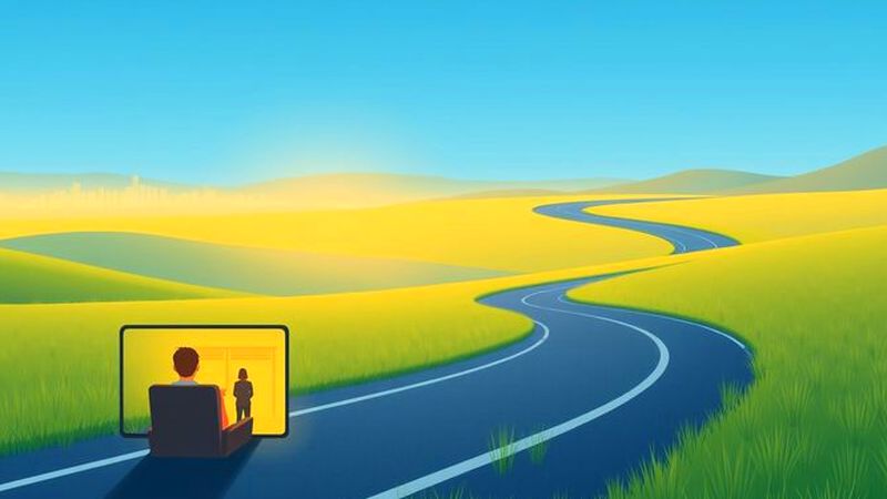 Un camino sereno captura un instante tranquilo