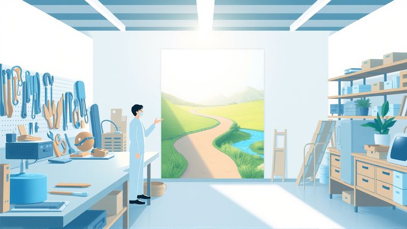 Un taller tranquilo inspira claridad y progreso