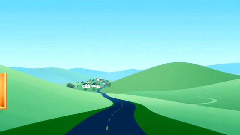 Un camino tranquilo guía a la calma