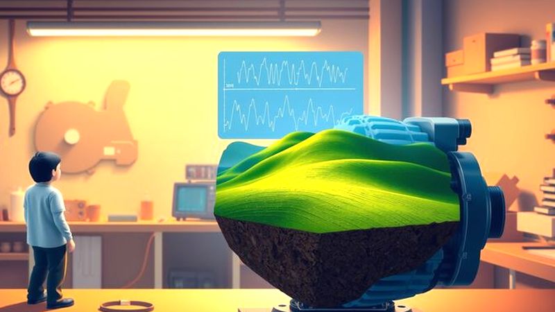 Un técnico observa energía optimizada con calma