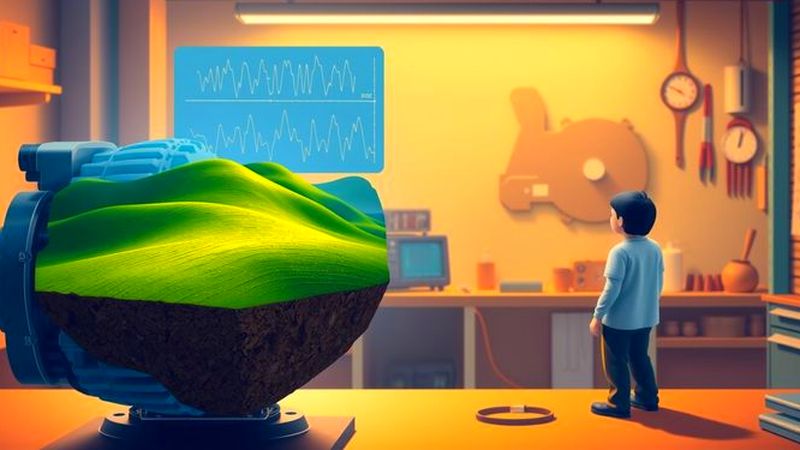 Un técnico observa energía optimizada con calma