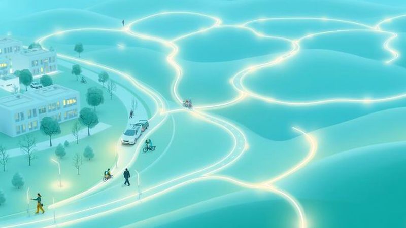 Rutas luminosas guían una vida serena