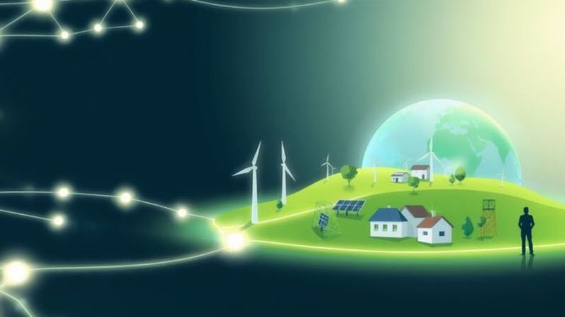Una red luminosa transmite energía sostenible