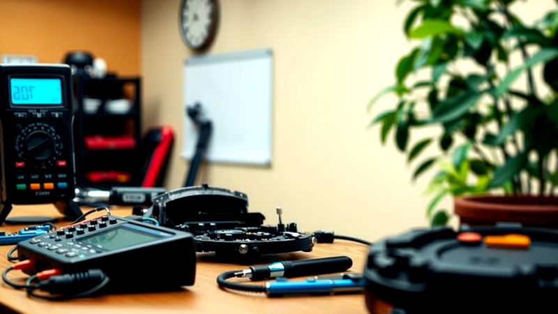 Un técnico examina un sistema de frenos