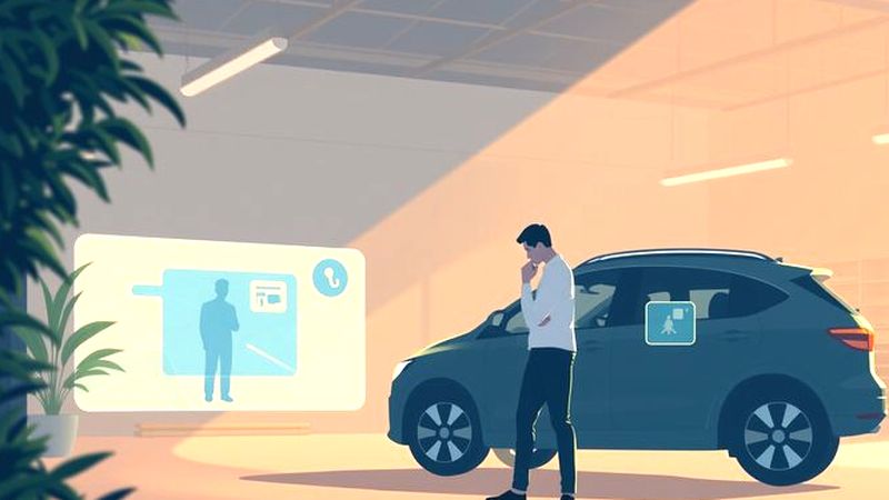 Un diseñador evalúa un vehículo con calma